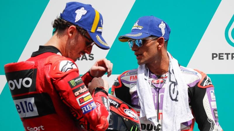 Bagnaia e Martin sul podio in Malesia
