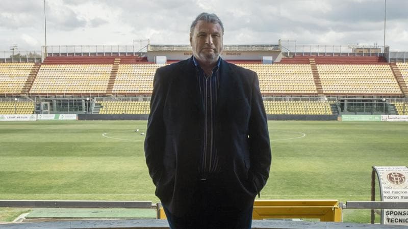 Il presidente del Livorno, Joel Esciua (59 anni)allo stadio. (Laura Lezza/Getty images)

