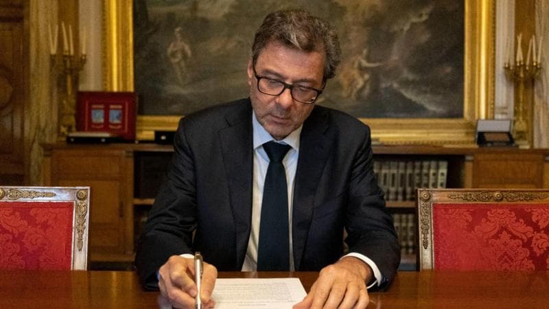 Il ministro dell'Economia Giancarlo Giorgetti
