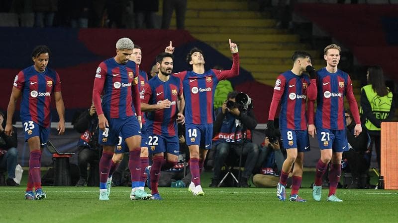Joao Felix esulta dopo il gol in Barcellona-Porto

