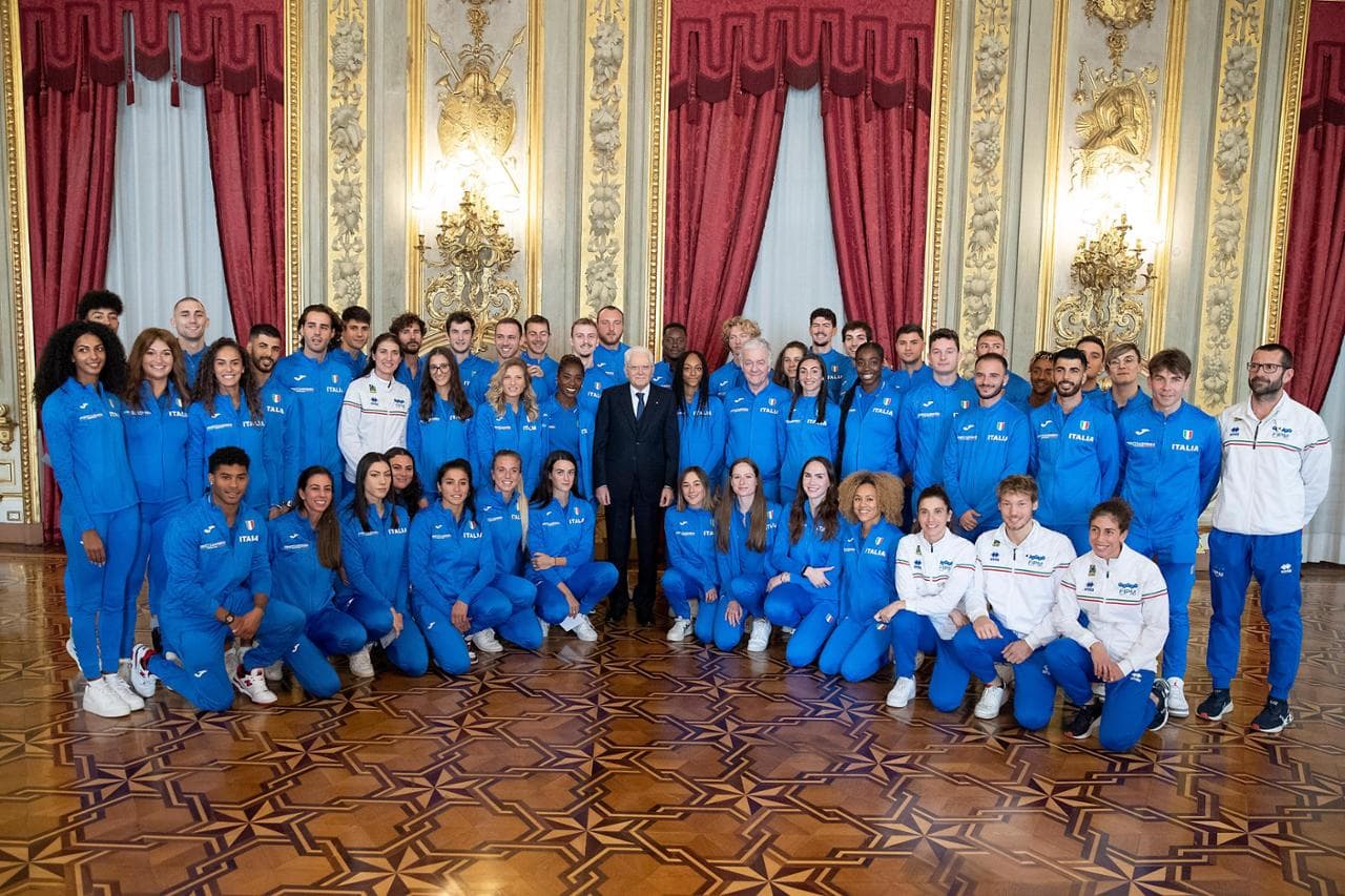 L'Italia dell'atletica leggera e del pentathlon dal Presidente della Repubblica, Sergio Mattarella
