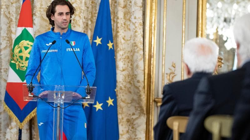 Gianmarco Tamberi al Quirinale
