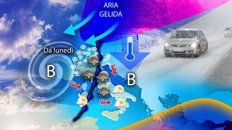 Previsioni meteo, vertiginoso crollo delle temperature di 15°C: Big Snow al Nord da lunedì sera