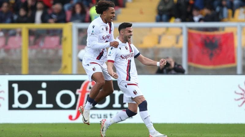 Lykogiannis esulta dopo il gol
