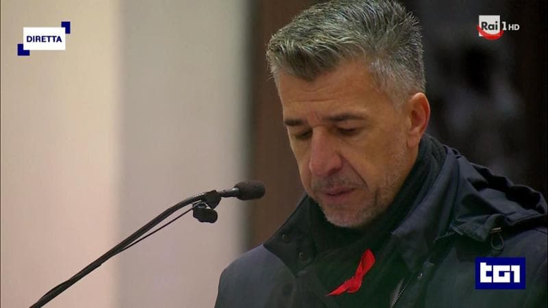 Gino Cecchettin in un'immagine del Tg1
