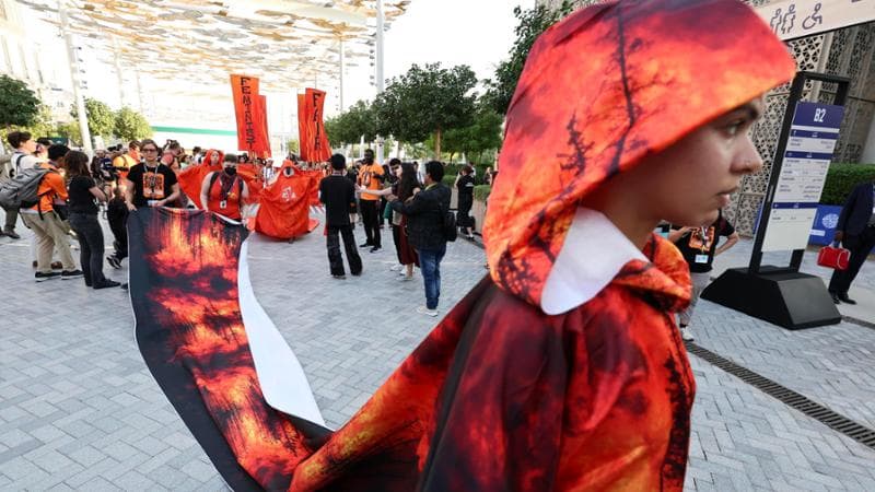 Un attivista per il clima a Cop28
