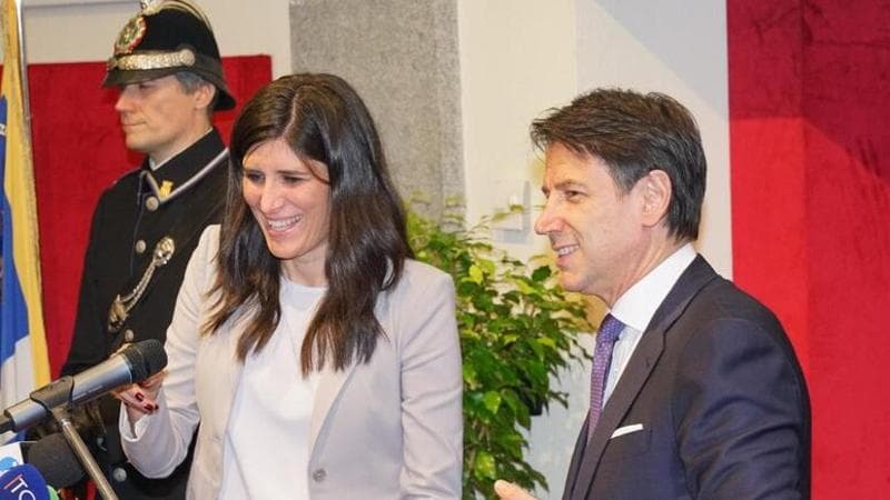 Chiara Appendino e Giuseppe Conte
