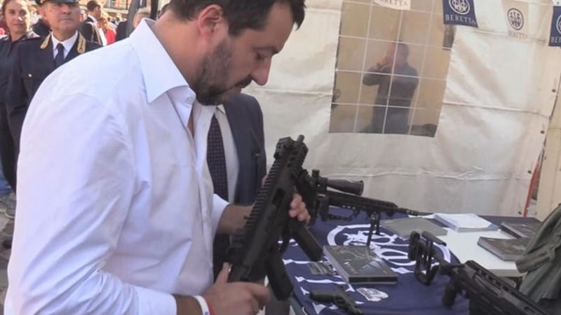 Matteo Salvini nel 2019 quando era ministro dell'Interno
