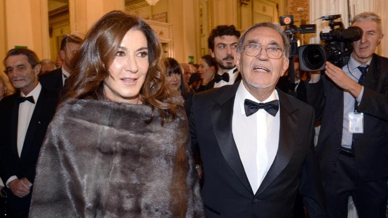 Ignazio La Russa con la moglie alla Scala
