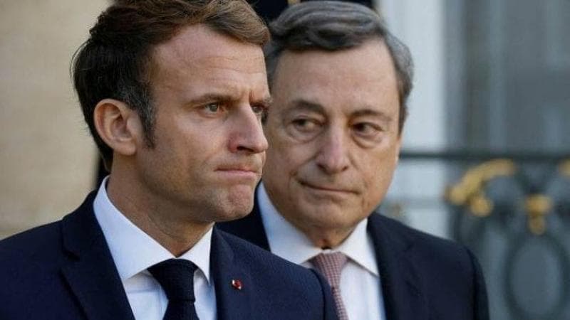 Emmanuel Macron e Mario Draghi
