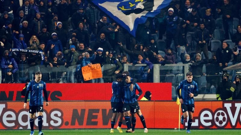 La festa dell'Atalanta dopo il 3-2 di Muriel
