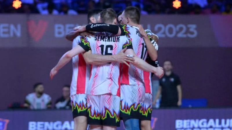 La festa dei&nbsp;giocatori di Perugia a Bangalore (foto volleyballworld)
