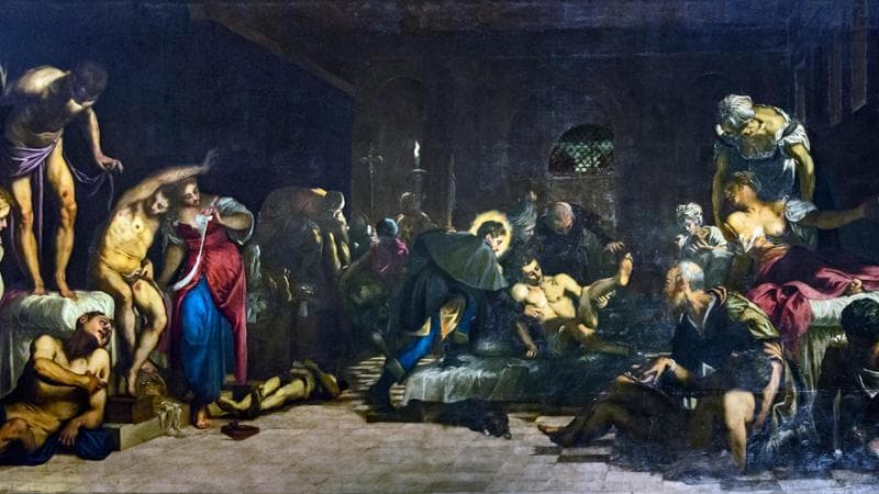 Tintoretto, San Rocco risana gli appestati (1549), Chiesa di San Rocco, Venezia
