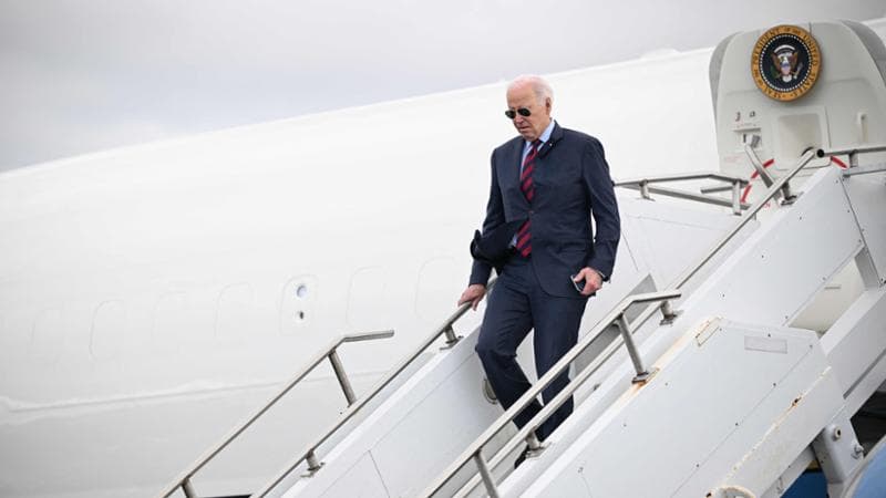Joe Biden arriva a Filadelfia
