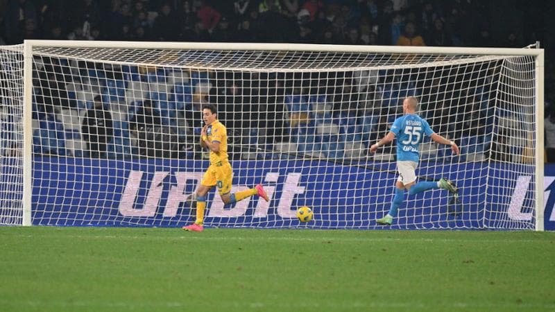 Caso esulta dopo il gol del 2 a 0
