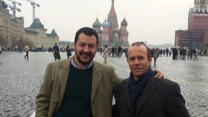 Matteo Salvini e Gianluca Savoini&nbsp;a Mosca
