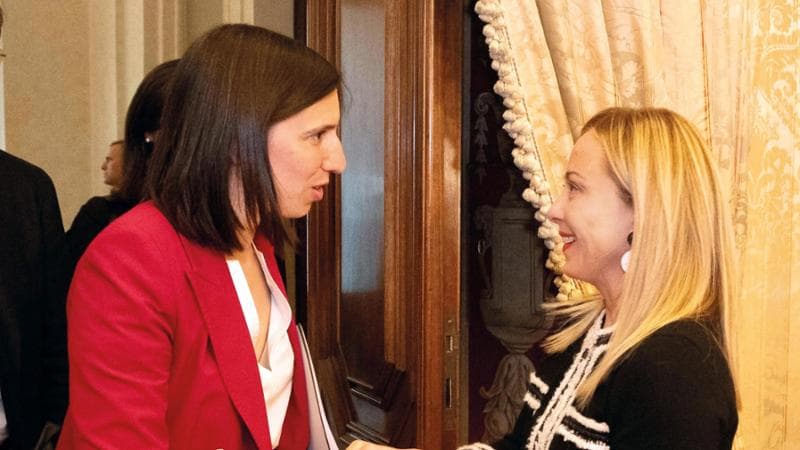 Elly Schlein e Giorgia Meloni
