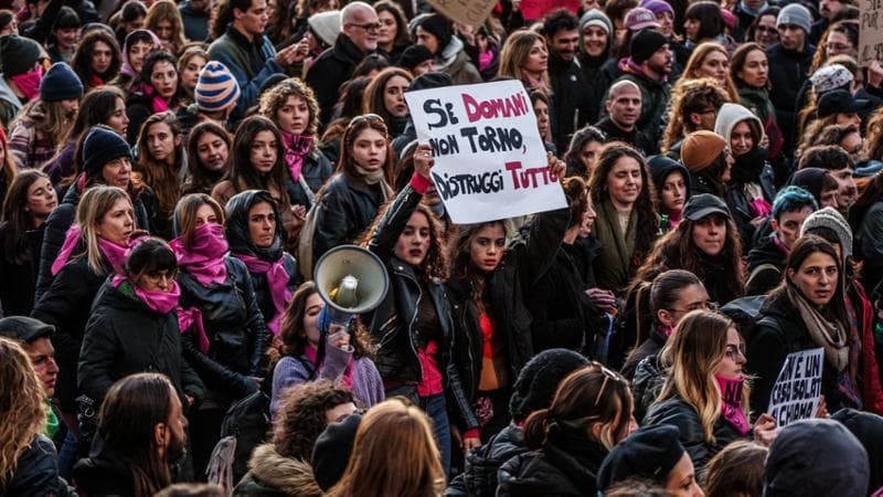 Roma, 25 novembre: il corteo in occasione della Giornata internazionale contro la violenza sulle donne
