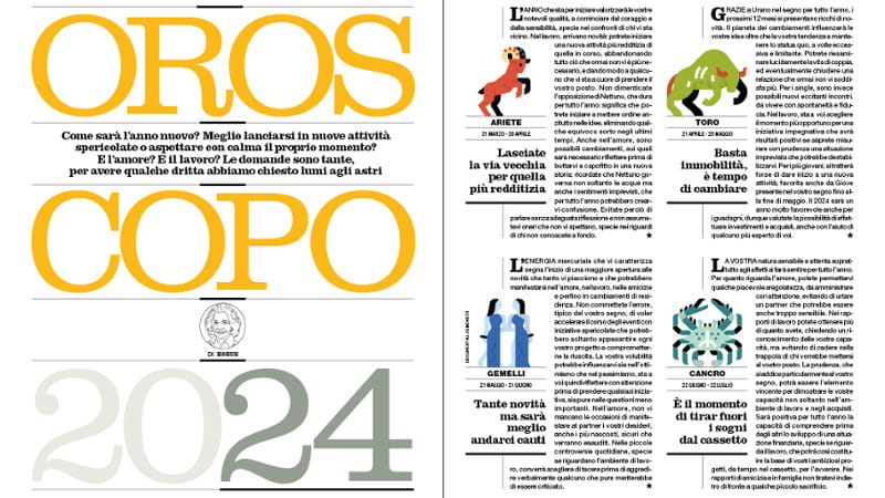 Oroscopo: il 2024 secondo Horus
