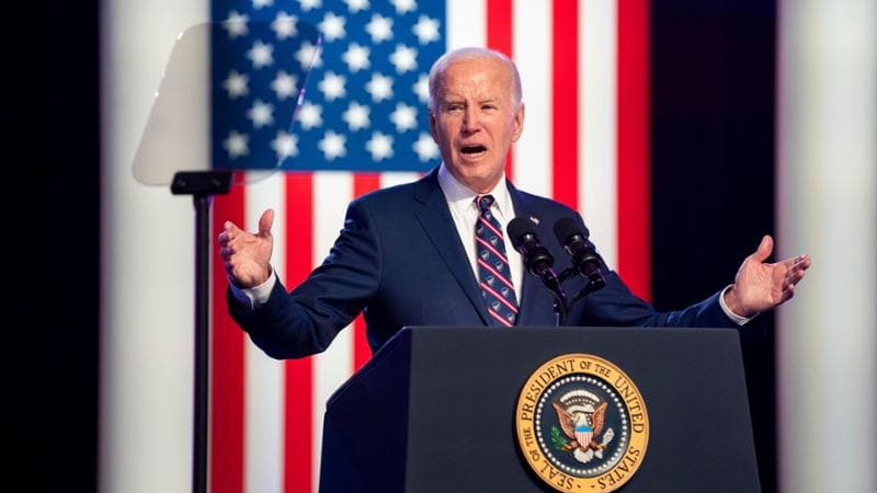 Blue Bell, Pennsylvania (Stati Uniti), 5 gennaio: il discorso di Joe Biden

