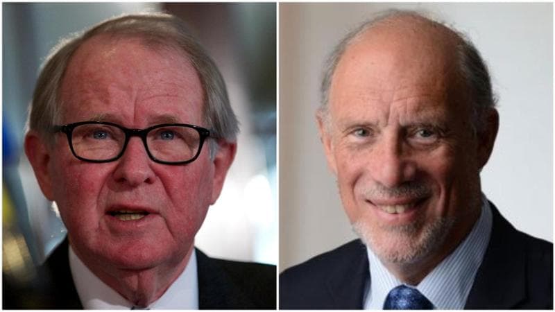 A sinistra John Dugard, a destra&nbsp;Malcolm Shaw
