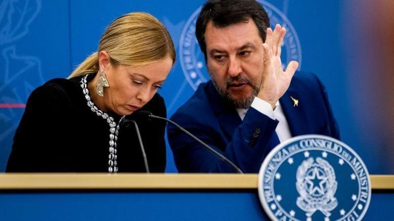 Giorgia Meloni e Matteo Salvini

