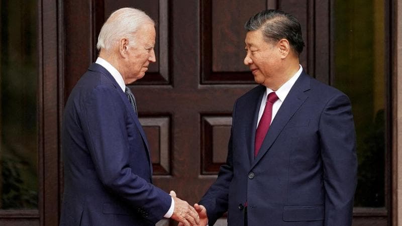 Il presidente americano Joe Biden e il segretario generale del Partito comunista cinese Xi Jinping nell'incontro di novembre a San Francisco

