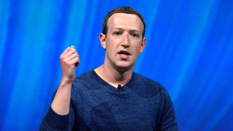 Facebook's CEO Mark Zuckerberg delivers his speech during the VivaTech (Viva Technology) trade fair in Paris, on May 24, 2018.  / AFP PHOTO / GERARD JULIEN