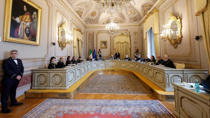 Roma, un'udienza a Palazzo della Consulta
