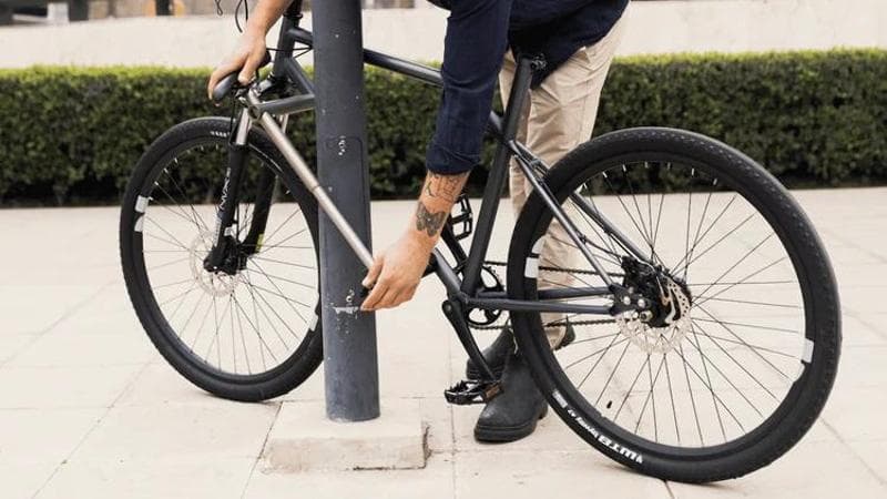 Blocco Telaio Per Bici Con 2 Chiavi - Lucchetto A U Per Ruota, Extra Resistente