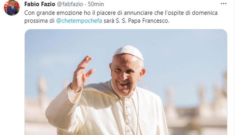 Papa Francesco da Fazio: dimissioni? “Sono una possibilità ma non ora”. Coppie gay, c’è un “prezzo di solitudine” da pagare per le mie scelte. L’inferno? “Spero sia vuoto”