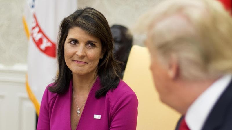 Nikki Haley e Donald Trump
