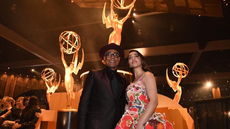 Simona Tabasco con Giancarlo Esposito
