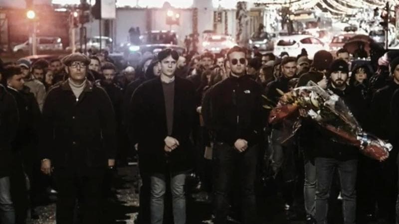Un fermo immagine del video di Casapound su Acca Larentia
