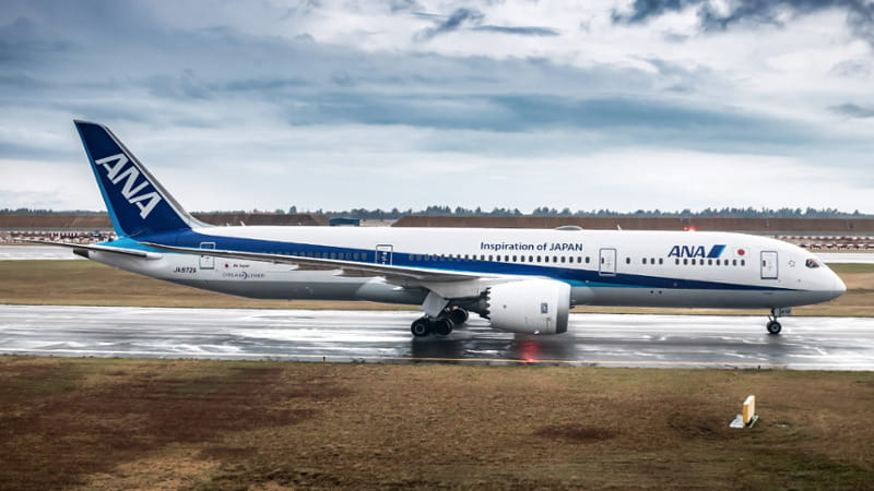 Un aereo ANA in un'immagine d'archivio

