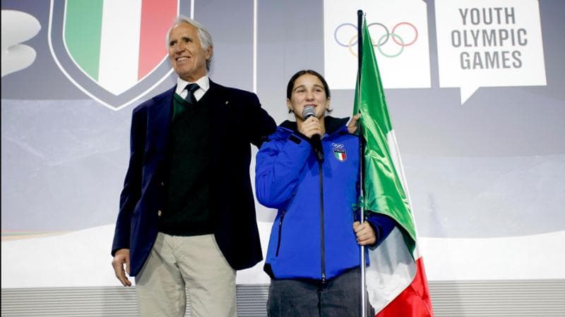 Malag&ograve; con Flora Tabanelli,&nbsp;portabandiera&nbsp;italiana alle olimpiadi&nbsp;giovanili Gangwon 2024
