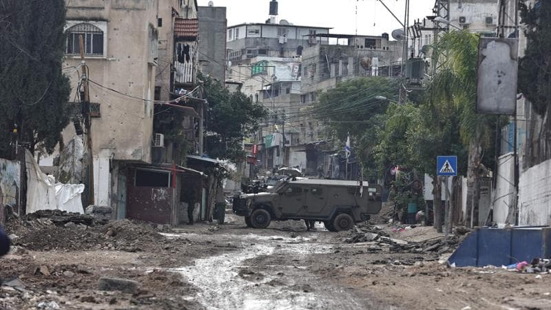 Le forze di sicurezza israeliane nel campo profughi di Tulkarem
