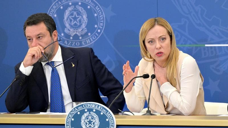 Matteo Salvini e Giorgia Meloni

