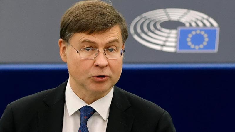 Il vicepresidente della Commissione Ue Valdis Dombrovskis&nbsp;
