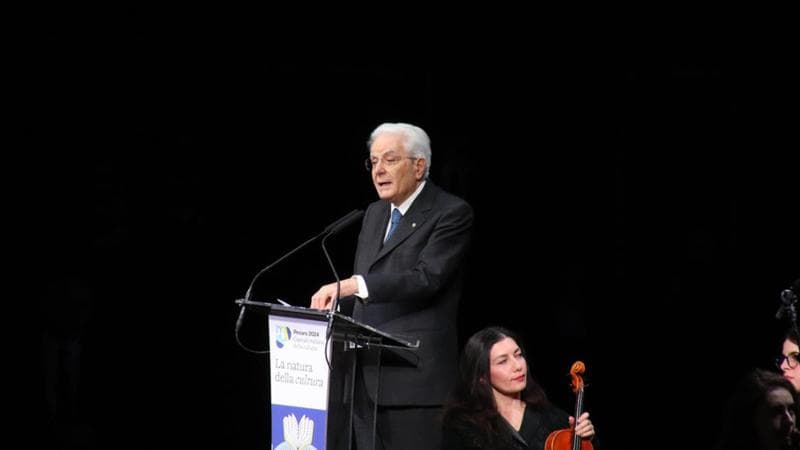 Mattarella da Pesaro: “No al monopolio del pensiero unico della cultura”