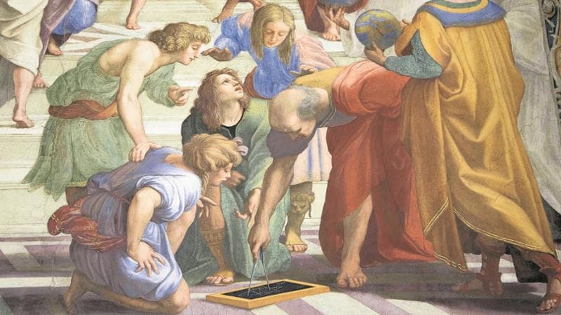 Raffaello, La Scuola di Atene, particolare

