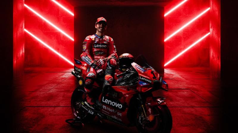 Pecco Bagnaia sulla nuova Ducati