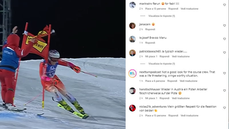 Il momento in cui Fadri Janutin sfiora il guardaporta (Instagram servustv.sport)