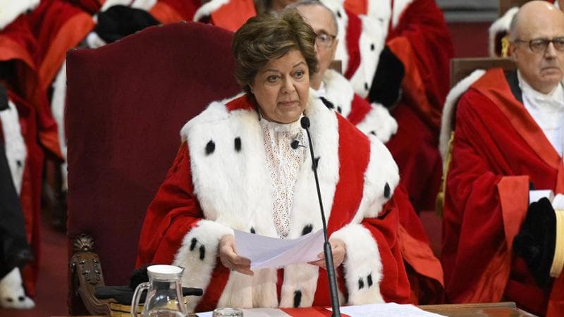 Margherita Cassano durante l'apertura dell'anno giudiziario