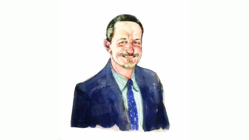 Massimo Giannini ritratto da Gipi
