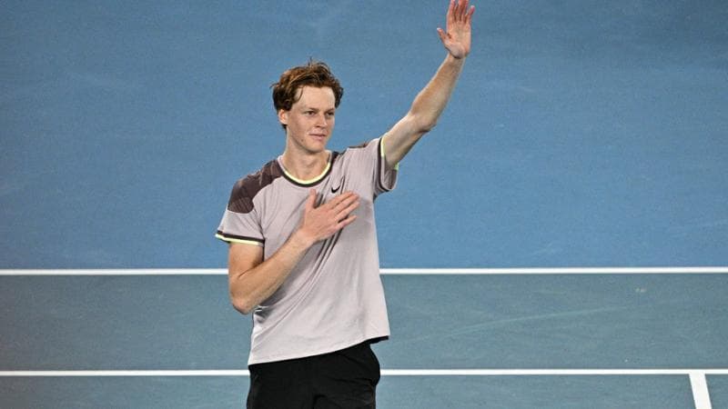 Jannik Sinner subito dopo il trionfo a Melbourne