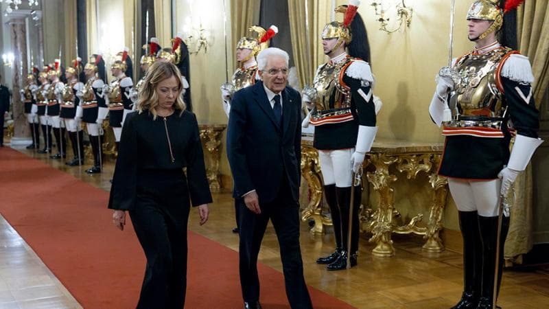 La premier Giorgia Meloni e il presidente Sergio Mattarella