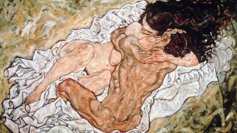 Egon Schiele, L'abbraccio (1917)
