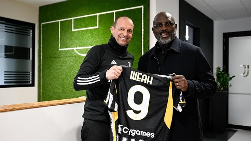 Massimiliano Allegri con George Weah