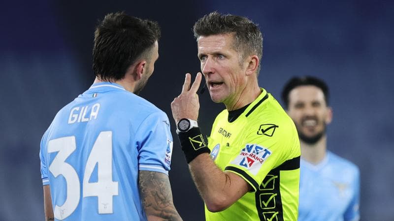 Orsato durante Lazio-Napoli